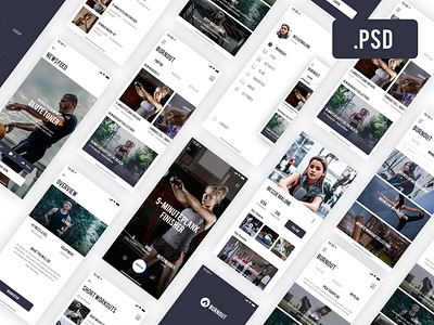 Fitness App [Free PSD]