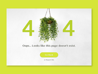 Daily UI Challenge #008. 404 Page 404 404 page daily ui green gui sign up ui ux