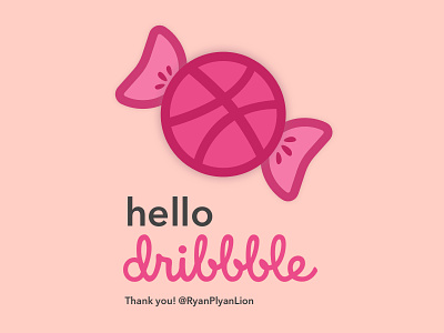 Hello, Dribbble! candy debut hello dribbble