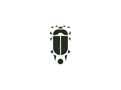Scarab Logo animal beetle brand graphic green insect logo minimal scarab