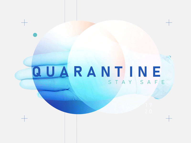 Quarantie animated animated typo animography blue bored circle glove graphic green hand motion motion graphic quarantine typo typography