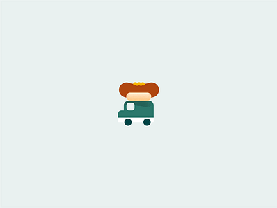 Sausage van art design flat food graphic hotdog illustration illustrator sausage truck van vector