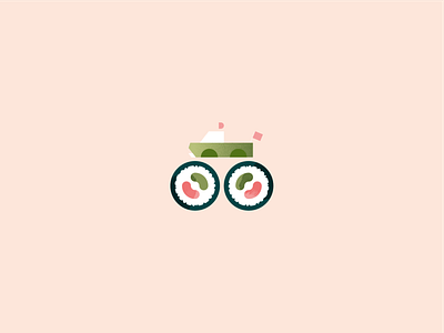 Sushi monster truck art design festival food graphic illustration illustrator sushi texture vector vector illustration wheels
