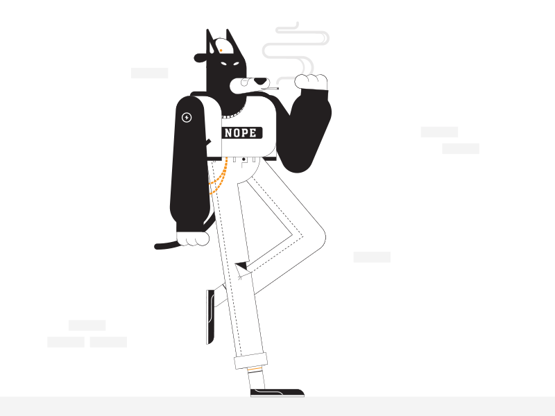Dobermann Concept doberman orange white black concept cool thug smoke dog