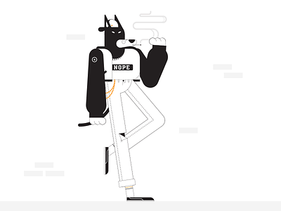 Dobermann Concept black concept cool doberman dog orange smoke thug white