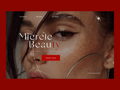 Beauty salon landing page concept