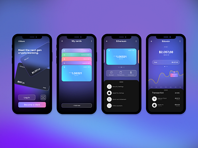 Bank app UI design concept