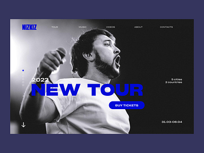 ROCK BAND WEBSITE DESIGN concept design design concept figma music redesign rock band ui ui concept uiux web design web design concept website website concept website design website ui design