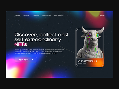 NFT / CRYPTO LANDING PAGE CONCEPT