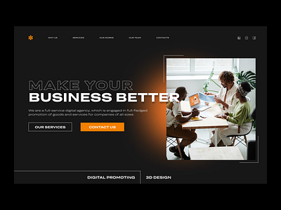 concept landing for digital agency | web design