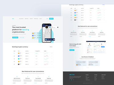 Cryptocurrency Business landing page bitcoin blockchain business cryptocurrency currency etherum header landing page landingpage platform trading uiux