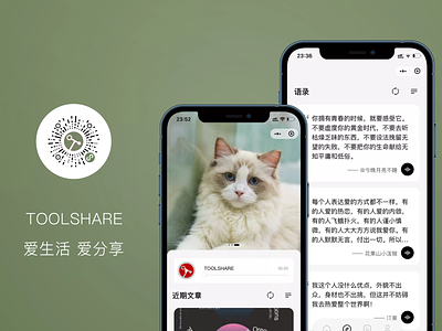 WeChat applet（TOOLSHARE） app design illustration