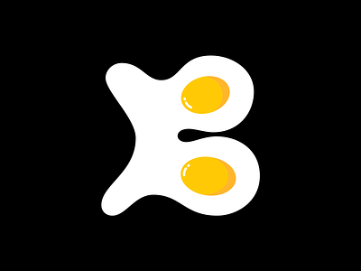 B 36daysoftype branding design eggs food fried eggs geometric icon logo logotype minimal monogram symbol typography yolk