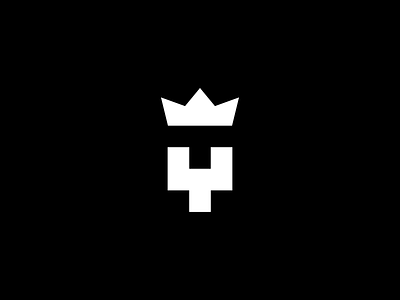 YT - Young Talent branding crown design emblem geometric icon internship king logo logotype minimal monogram negative space symbol typography vector
