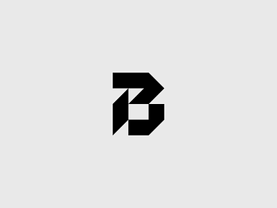 Blackletter B black blackletter branding brutalism brutalist design geometric glyph icon logo logotype minimal monogram sharp simplicity symbol typography