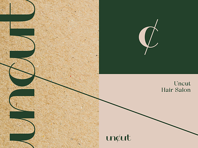 Uncut Hair Salon - Branding branding craft design hair hair salon hairdresser icon identity logo minimal script symbol typography vector