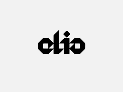 clio blackletter branding clio design geometric icon logo minimal sharp edges symbol thick lines typography wordmark