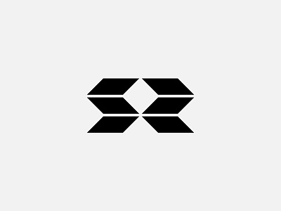 SR monogram branding brutalist construction geometric icon logo minimal modernist simple simple shapes symbol