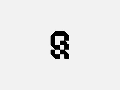 SR Monogram blackletter branding brutal brutalism construction corporate design geometric icon logo minimal monogram rs simple sr symbol
