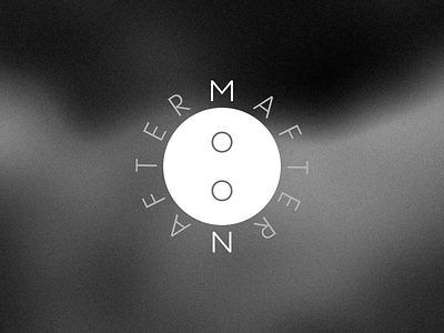 After Moon branding concept design geometric gin icon logo minimal moon party spirits symbol typographic wordmark