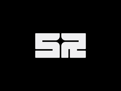 SR monogram branding brutalist construction design geometric icon logo minimal monogram simple symbol timeless