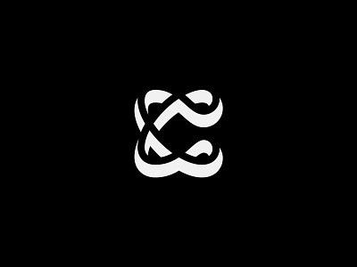 C bold branding connected design geometric icon intertwine logo minimal planet shadow simple symbol timeless world