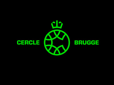 Cercle Brugge - Soccer Emblem badge ball bold branding brugge crown design emblem football geometric icon letter c logo minimal monogram royal soccer symbol team