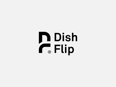 Dish Flip bold branding design df dishes flip geometric icon logo minimal monogram simple symbol