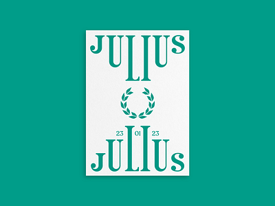 Julius big birth bold branding building design geometric graphic design grid invitation julius kid roman