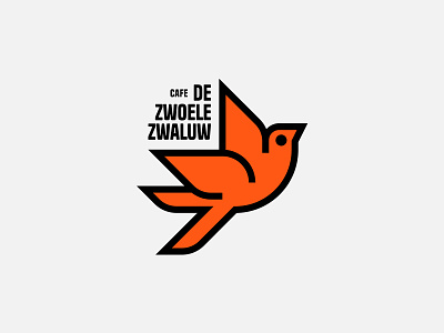 De Zwoele Zwaluw bar bird branding cafe design geometric icon logo minimal modernist pub simple sultry sultry swallow swallow symbol
