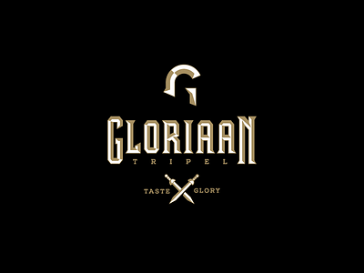 Gloriaan badge beer g gladiator glory icon label lettering logo logotype monogram symbol