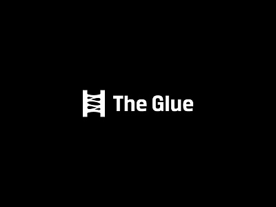 The Glue branding design geometric glue icon logo logotype minimal monogram sticky symbol typography vector