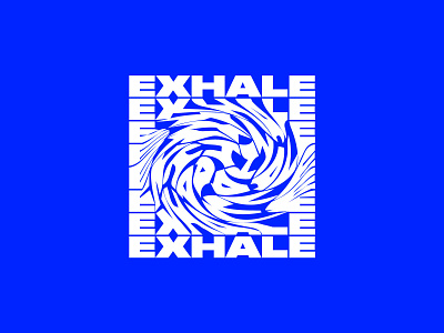 EXHALE branding chaos design exhale geometric icon logo logotype minimal monogram party swirl symbol techno tshirt design typography