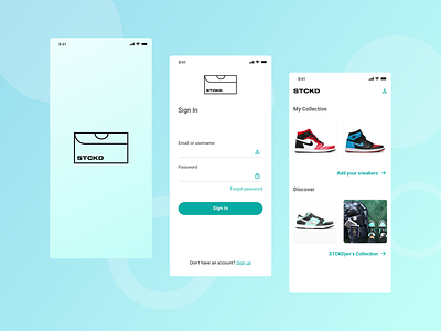 STCKD app for sneakers collectors iphone app mobile app product design sneakerheads sneakers ui ux visual design