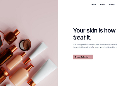 Skin Care - hero section branding design hero landing page logo product ui website