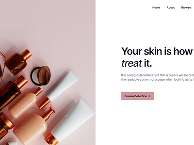 Skin Care - hero section