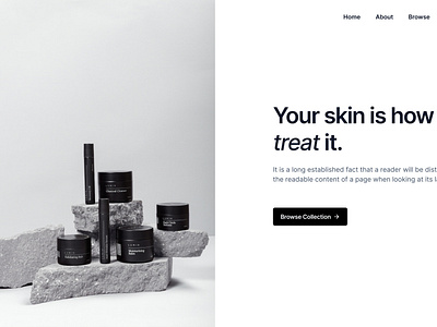Skin Care - hero section