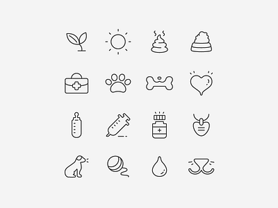 Petshop Pictograms branding pet pictogram shop