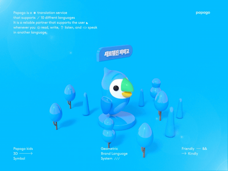 Papago 3D Symbol animation 3d 3d animation character papago symbol