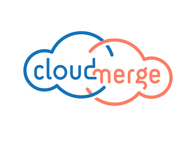 CloudMerge affinity designer cloud icon line logo merge