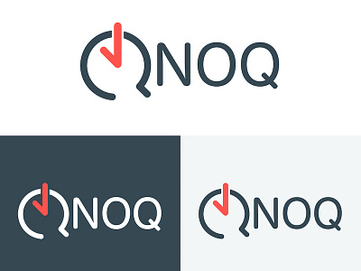 QNOC - 24h support as a service 24h affinity designer clock icon logo design saas