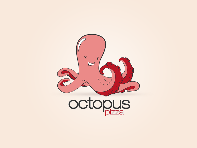 Octopus Pizza Branding branding logo octopus pizza