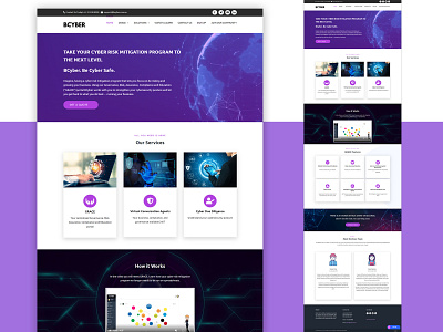 Landing Design for Cyber Security branding landing ui ux webdesign