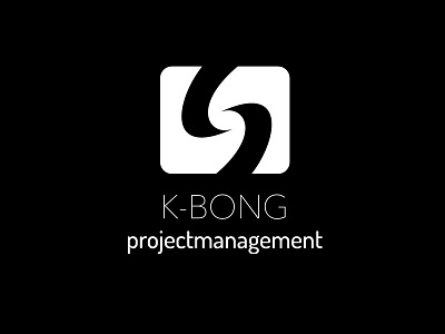 New logo design K-BONG projectmanagement black concept design logo white