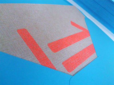 The direct mailing in blue envelope blue envelope dm fluor orange graphic design move muskat gray picto riso risograph two