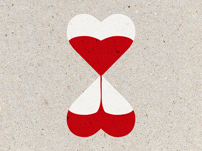 Heartglass illustration design graphic heart hourglass illustration illustrator love mockup postcard poster red sign