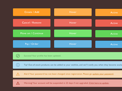 E-commerce UI elements