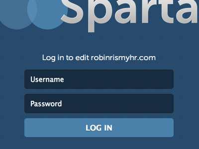 Sparta CMS Login screen button cms edit login logo page password screen sparta username