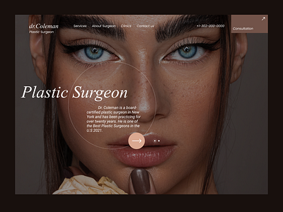 Plastic Surgeon Hero Section UI