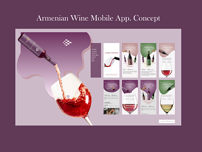 Armenian Wine Mobile App. Concept! animation branding design figma illustration logo mobile mobileapp ui uidesign uxdesign vector wine